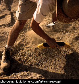 Photo of an archaeologist