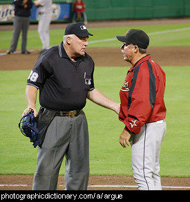 Photo of two men arguing