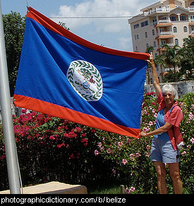 Photo of the Belize flag