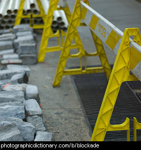 Photo of a blockade