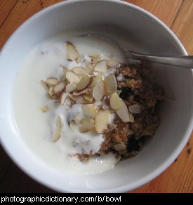 Photo of a bowl of cereal