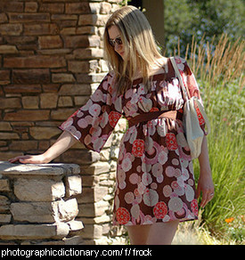 Photo of a woman wearing a frock