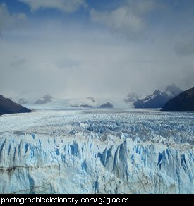 Photo of a glacier