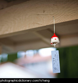 Photo of a hanging wind chime