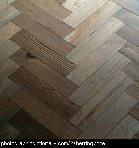 Photo of herringbone flooring