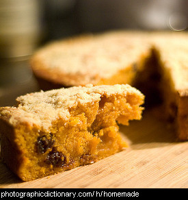 Photo of a homemade cake