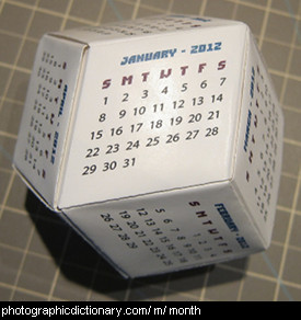 Photo of a calendar