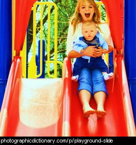 Photo of a playground slide or slippery dip