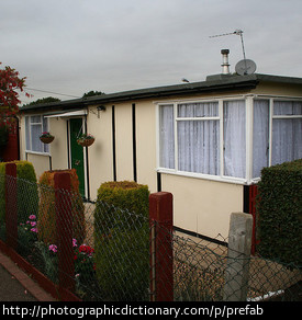 A prefab home.