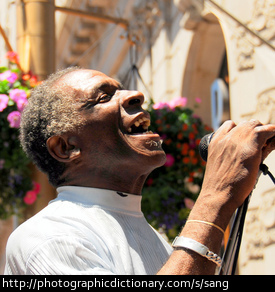 Photo of a man singing