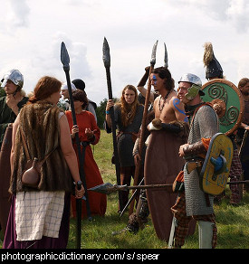 Photo of some warriors with spears