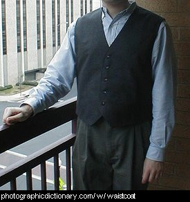 Photo of a man wearing a waistcoat