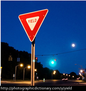 A yield sign.